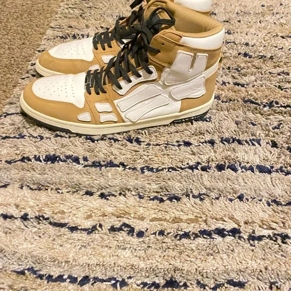 AMIRI Tan and White Athletic Sneakers skeleton Men size 10US 9UK AMIRI Tan and White Athletic Sneakers skeleton Men size 10US 9UK main image 2